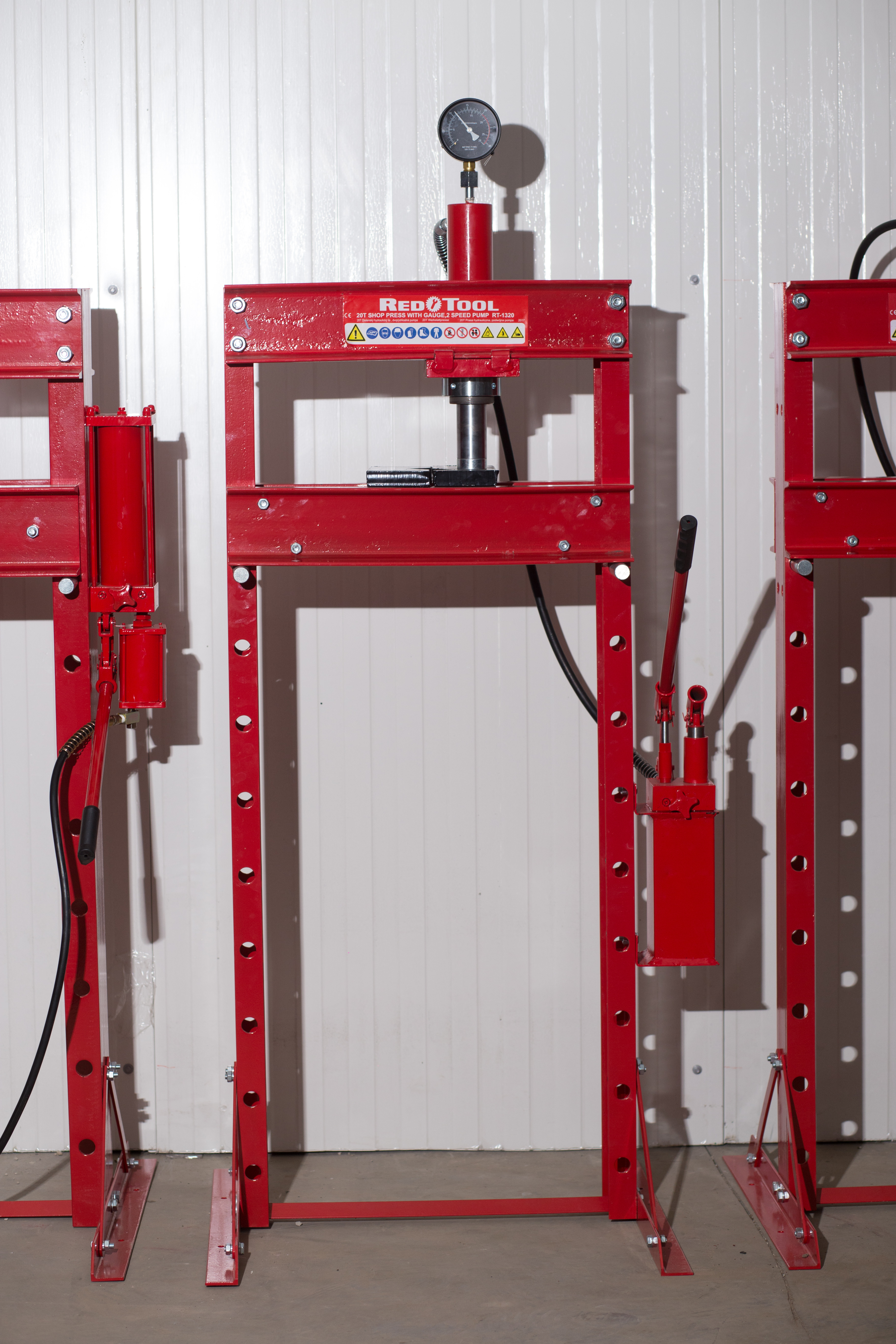 RT-1320 REDTOOL Hydraulický lis s tlakomerom 20T - 2st.pumpa - 85kg